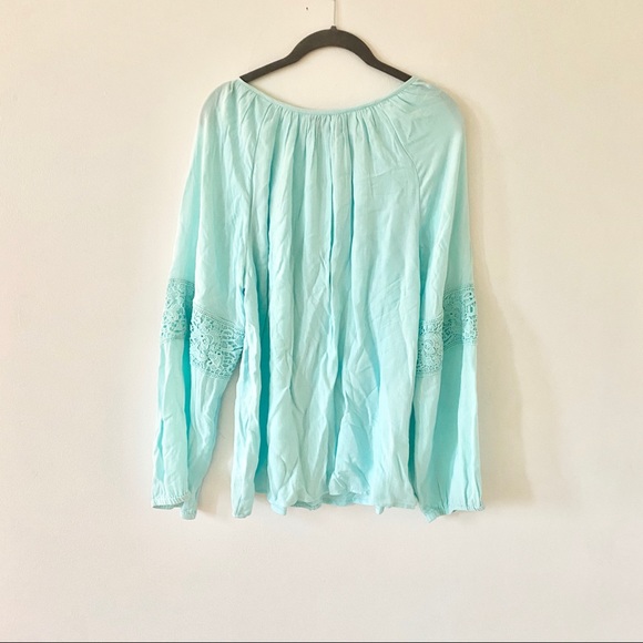 Lilly Pulitzer Briony Top Size Large Turquoise - Picture 3 of 8